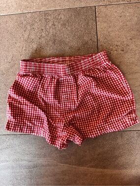 GAP Red Gingham High-Waist Women’s Shorts